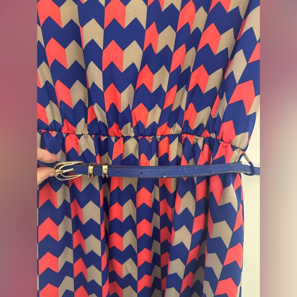 Everly Multicolor Chevron Dress - Picture 3 of 6